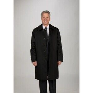 New Murphy & Hartelius Lawrence Mens Sz 40R Black Long Coat 3M Thinsulate Teflon